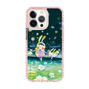 The Hood Phone Case- ArtXover x Apple Tong  / Pink Glitter  Bumper Color