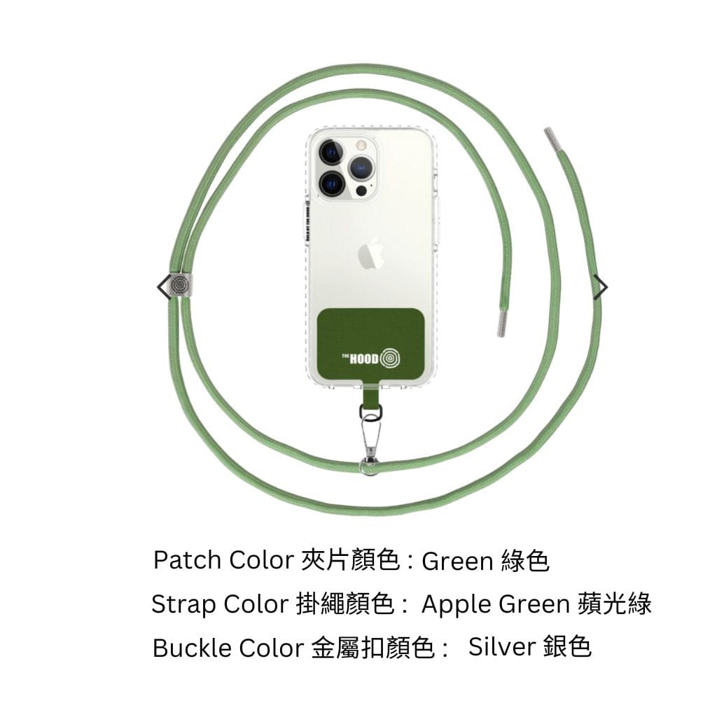 The Hood Production 6毫米手機帶，帶貼片 蘋光綠