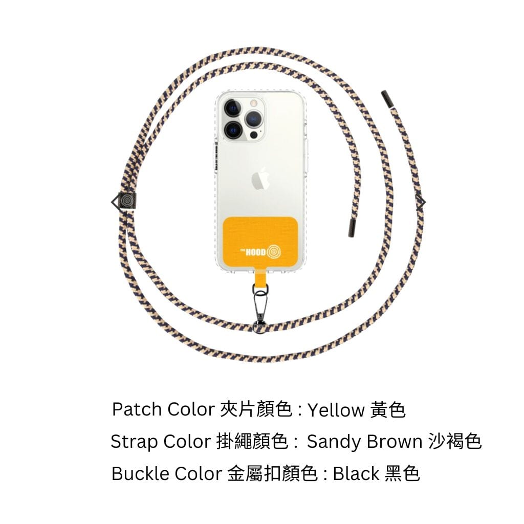 The Hood Production 6毫米手機帶，帶貼片 沙褐色